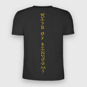 Мужская футболка 3D Slim с принтом Надпись на спине Rise of Kingdoms , 100% полиэстер с улучшенными характеристиками | приталенный силуэт, круглая горловина, широкие плечи, сужается к линии бедра | 
