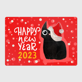 Магнитный плакат 3Х2 с принтом Happy New Year 2023 в Рязани, Полимерный материал с магнитным слоем | 6 деталей размером 9*9 см | Тематика изображения на принте: 