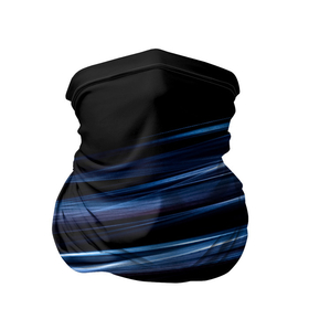 Бандана-труба 3D с принтом Синие и оранжевые линии во тьме в Белгороде, 100% полиэстер, ткань с особыми свойствами — Activecool | плотность 150‒180 г/м2; хорошо тянется, но сохраняет форму | 