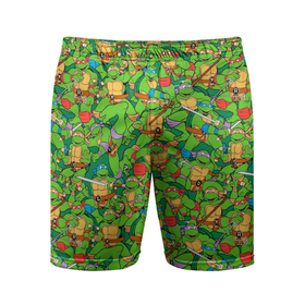 Мужские шорты спортивные с принтом Ninja turtles pattern в Тюмени,  |  | 
