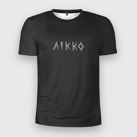 Мужская футболка 3D Slim с принтом Aikko надпись , 100% полиэстер с улучшенными характеристиками | приталенный силуэт, круглая горловина, широкие плечи, сужается к линии бедра | 