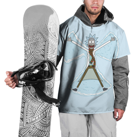 Накидка на куртку 3D с принтом Рик и Морти снег в Курске, 100% полиэстер |  | Тематика изображения на принте: 