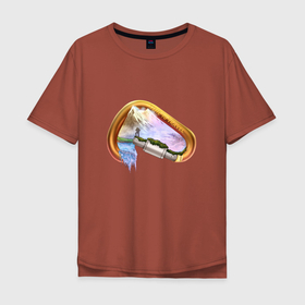 Мужская футболка хлопок Oversize с принтом Time to travel : горы зовут в Кировске, 100% хлопок | свободный крой, круглый ворот, “спинка” длиннее передней части | 