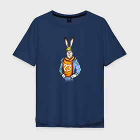 Мужская футболка хлопок Oversize с принтом Главный Зай в Екатеринбурге, 100% хлопок | свободный крой, круглый ворот, “спинка” длиннее передней части | 