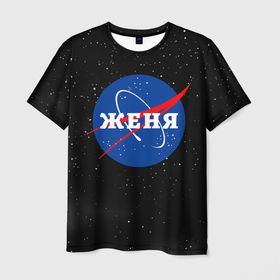 Мужская футболка 3D с принтом Женя Наса космос в Кировске, 100% полиэфир | прямой крой, круглый вырез горловины, длина до линии бедер | 