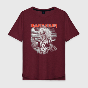 Мужская футболка хлопок Oversize с принтом Iron Maiden Killers Album в Екатеринбурге, 100% хлопок | свободный крой, круглый ворот, “спинка” длиннее передней части | 