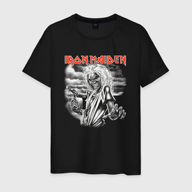 Мужская футболка хлопок с принтом Iron Maiden Killers Album в Кировске, 100% хлопок | прямой крой, круглый вырез горловины, длина до линии бедер, слегка спущенное плечо. | 