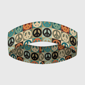 Повязка на голову 3D с принтом Peace symbol pattern в Курске,  |  | Тематика изображения на принте: 