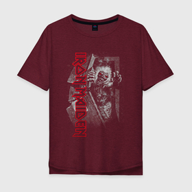 Мужская футболка хлопок Oversize с принтом Iron Maiden No prayer for the dying в Петрозаводске, 100% хлопок | свободный крой, круглый ворот, “спинка” длиннее передней части | 