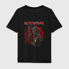 Мужская футболка хлопок Oversize с принтом Iron Maiden Senjutsu в Санкт-Петербурге, 100% хлопок | свободный крой, круглый ворот, “спинка” длиннее передней части | 