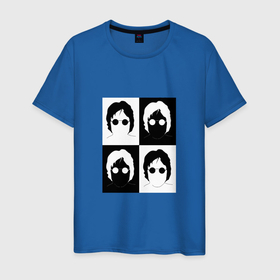 Мужская футболка хлопок с принтом John Lennon   The Beatles в Санкт-Петербурге, 100% хлопок | прямой крой, круглый вырез горловины, длина до линии бедер, слегка спущенное плечо. | 