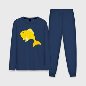 Мужская пижама хлопок (с лонгсливом) с принтом Золoтая рыбка в Курске,  |  | 