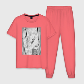 Мужская пижама хлопок с принтом Диа и Луг   Ассасин аристократ в Санкт-Петербурге, 100% хлопок | брюки и футболка прямого кроя, без карманов, на брюках мягкая резинка на поясе и по низу штанин
 | 