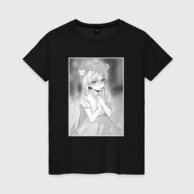 Женская футболка хлопок с принтом Sad Dia   Ассасин аристократ , 100% хлопок | прямой крой, круглый вырез горловины, длина до линии бедер, слегка спущенное плечо | 