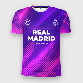 Мужская футболка 3D Slim с принтом Real Madrid legendary sport grunge в Санкт-Петербурге, 100% полиэстер с улучшенными характеристиками | приталенный силуэт, круглая горловина, широкие плечи, сужается к линии бедра | Тематика изображения на принте: 
