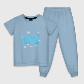 Детская пижама хлопок с принтом Морской котик в Тюмени, 100% хлопок |  брюки и футболка прямого кроя, без карманов, на брюках мягкая резинка на поясе и по низу штанин
 | 