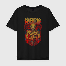 Мужская футболка хлопок Oversize с принтом Kreator  Zombie в Тюмени, 100% хлопок | свободный крой, круглый ворот, “спинка” длиннее передней части | Тематика изображения на принте: 