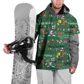 Накидка на куртку 3D с принтом Паттерн Тома и Джерри в Кировске, 100% полиэстер |  | 