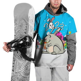 Накидка на куртку 3D с принтом Большой кролик  2023 в Белгороде, 100% полиэстер |  | Тематика изображения на принте: 