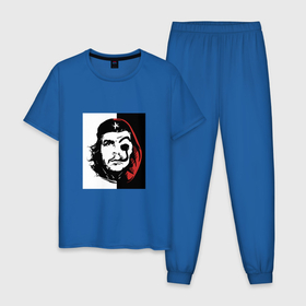 Мужская пижама хлопок с принтом Бумаждый дом   Че Гевара в Санкт-Петербурге, 100% хлопок | брюки и футболка прямого кроя, без карманов, на брюках мягкая резинка на поясе и по низу штанин
 | Тематика изображения на принте: 