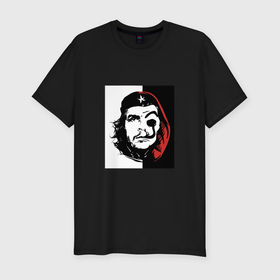 Мужская футболка хлопок Slim с принтом Бумаждый дом   Че Гевара в Санкт-Петербурге, 92% хлопок, 8% лайкра | приталенный силуэт, круглый вырез ворота, длина до линии бедра, короткий рукав | Тематика изображения на принте: 