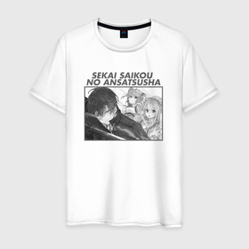 Мужская футболка хлопок с принтом Dia Tarte and Lugh   Ассасин аристократ в Петрозаводске, 100% хлопок | прямой крой, круглый вырез горловины, длина до линии бедер, слегка спущенное плечо. | 