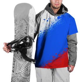Накидка на куртку 3D с принтом Флаг России   триколор в Курске, 100% полиэстер |  | Тематика изображения на принте: 