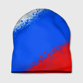Шапка 3D с принтом Флаг России   триколор в Екатеринбурге, 100% полиэстер | универсальный размер, печать по всей поверхности изделия | 