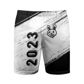 Мужские шорты спортивные с принтом 2023 Кролик в стиле граффити в Кировске,  |  | 