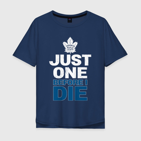 Мужская футболка хлопок Oversize с принтом Торонто нхл , 100% хлопок | свободный крой, круглый ворот, “спинка” длиннее передней части | 