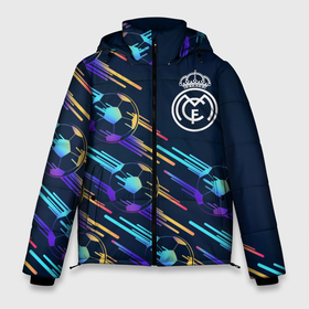 Мужская зимняя куртка 3D с принтом Real Madrid градиентные мячи , верх — 100% полиэстер; подкладка — 100% полиэстер; утеплитель — 100% полиэстер | длина ниже бедра, свободный силуэт Оверсайз. Есть воротник-стойка, отстегивающийся капюшон и ветрозащитная планка. 

Боковые карманы с листочкой на кнопках и внутренний карман на молнии. | Тематика изображения на принте: 