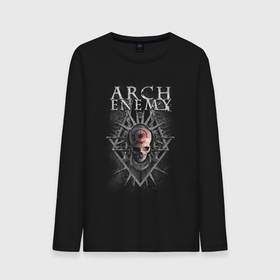 Мужской лонгслив хлопок с принтом Arch Enemy Skull в Екатеринбурге, 100% хлопок |  | Тематика изображения на принте: 
