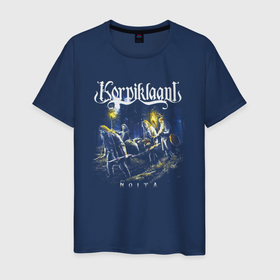 Мужская футболка хлопок с принтом Korpiklaani Noita в Санкт-Петербурге, 100% хлопок | прямой крой, круглый вырез горловины, длина до линии бедер, слегка спущенное плечо. | 