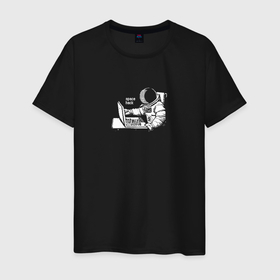 Мужская футболка хлопок с принтом Space hack , 100% хлопок | прямой крой, круглый вырез горловины, длина до линии бедер, слегка спущенное плечо. | 