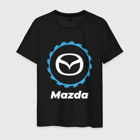 Мужская футболка хлопок с принтом Mazda в стиле Top Gear в Кировске, 100% хлопок | прямой крой, круглый вырез горловины, длина до линии бедер, слегка спущенное плечо. | 