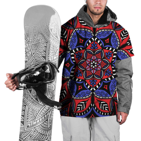 Накидка на куртку 3D с принтом Мандала в цветах триколора , 100% полиэстер |  | Тематика изображения на принте: 