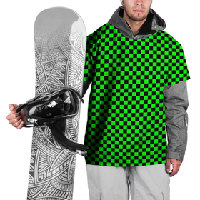 Накидка на куртку 3D с принтом Зелёная шахматка   паттерн в Петрозаводске, 100% полиэстер |  | 