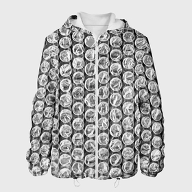 Мужская куртка 3D с принтом Пупырка   текстура в Екатеринбурге, ткань верха — 100% полиэстер, подклад — флис | прямой крой, подол и капюшон оформлены резинкой с фиксаторами, два кармана без застежек по бокам, один большой потайной карман на груди. Карман на груди застегивается на липучку | 
