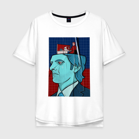 Мужская футболка хлопок Oversize с принтом Марк Скаут арт   Разделение в Кировске, 100% хлопок | свободный крой, круглый ворот, “спинка” длиннее передней части | 