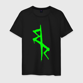 Мужская футболка хлопок с принтом Logotype   Cyberpunk: Edgerunners в Санкт-Петербурге, 100% хлопок | прямой крой, круглый вырез горловины, длина до линии бедер, слегка спущенное плечо. | 