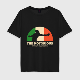 Мужская футболка хлопок Oversize с принтом The Notorious в Белгороде, 100% хлопок | свободный крой, круглый ворот, “спинка” длиннее передней части | 