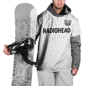 Накидка на куртку 3D с принтом Radiohead glitch на светлом фоне: символ сверху в Тюмени, 100% полиэстер |  | 