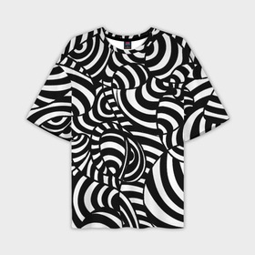 Мужская футболка OVERSIZE 3D с принтом Абстрактный гипнотический узор в Екатеринбурге,  |  | 