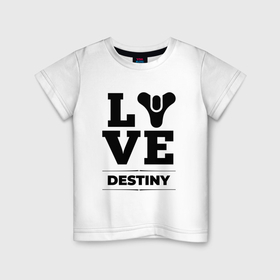 Детская футболка хлопок с принтом Destiny love classic в Курске, 100% хлопок | круглый вырез горловины, полуприлегающий силуэт, длина до линии бедер | Тематика изображения на принте: 