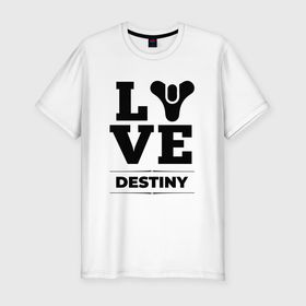 Мужская футболка хлопок Slim с принтом Destiny love classic в Курске, 92% хлопок, 8% лайкра | приталенный силуэт, круглый вырез ворота, длина до линии бедра, короткий рукав | 