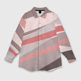 Мужская рубашка oversize 3D с принтом Розовый берег в Кировске,  |  | Тематика изображения на принте: 