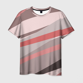 Мужская футболка 3D с принтом Розовый берег в Новосибирске, 100% полиэфир | прямой крой, круглый вырез горловины, длина до линии бедер | 