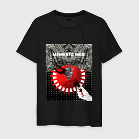 Мужская футболка хлопок с принтом Memento mori в Петрозаводске, 100% хлопок | прямой крой, круглый вырез горловины, длина до линии бедер, слегка спущенное плечо. | 