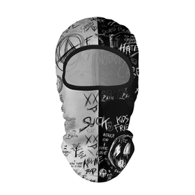 Балаклава 3D с принтом Dead inside mood ZXC в Новосибирске, 100% полиэстер, ткань с особыми свойствами — Activecool | плотность 150–180 г/м2; хорошо тянется, но при этом сохраняет форму. Закрывает шею, вокруг отверстия для глаз кайма. Единый размер | Тематика изображения на принте: 