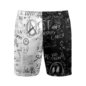 Мужские шорты спортивные с принтом Dead inside mood ZXC ,  |  | Тематика изображения на принте: 